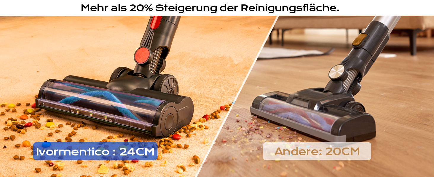 Бездротовий акумуляторний пилосос V15: 50 хвилин роботи, 40KPA, 450W, LED, для видалення шерсті тварин, темно-синій