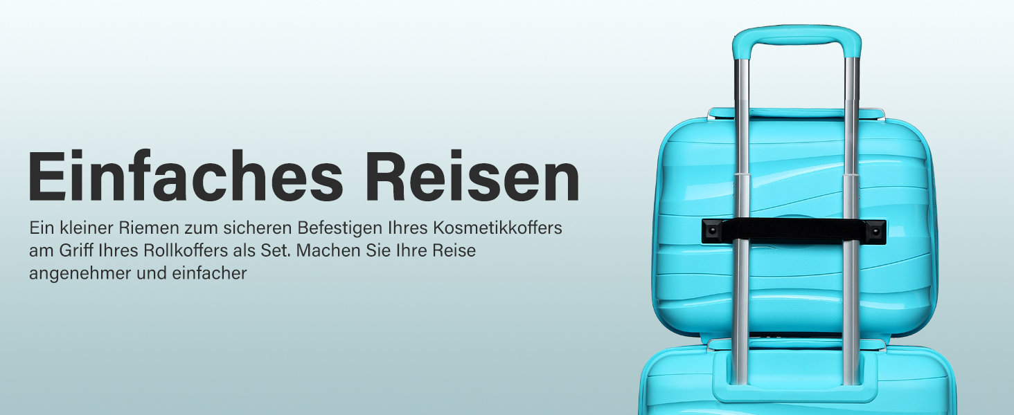 KONO середній валіза 65см з поліпропілену з TSA замком, 65x46x26.5см (кремово-білий)