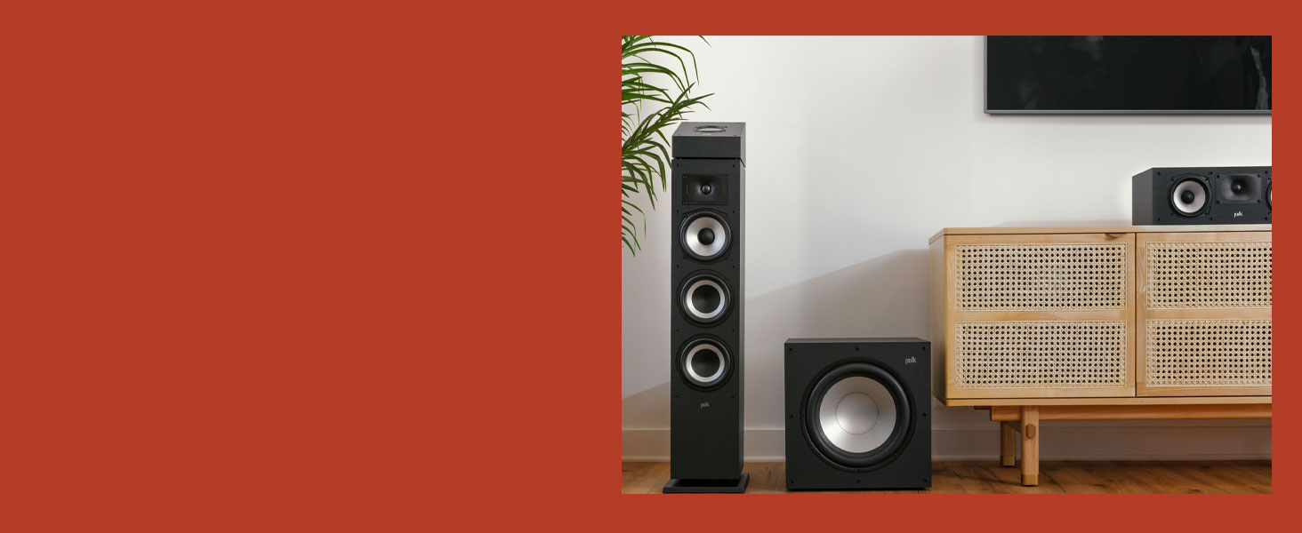 Активний сабвуфер Polk Audio Monitor XT12, 12 100W Class-AB, чорний (центральний динамік MXT30)