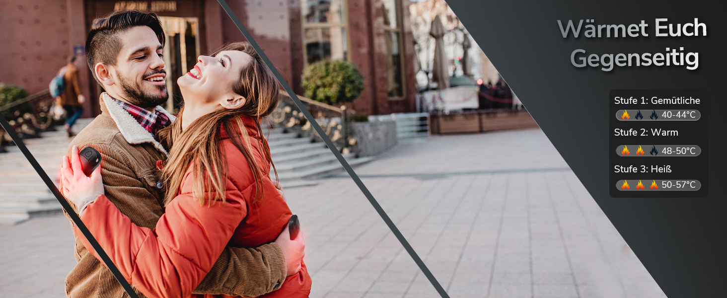 Електричний грієчка для рук, перезаряджуваний, USB, набір 2 шт. (сірий)