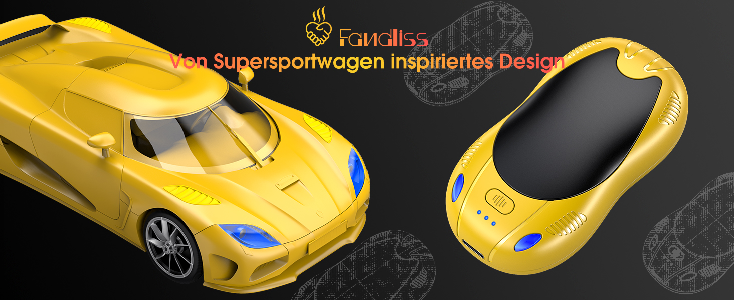 Електричні грілки для рук FANDLISS з акумулятором 10000mAh, 2 шт., з двостороннім нагрівом, USB, 3 режими, для кемпінгу та активного відпочинку