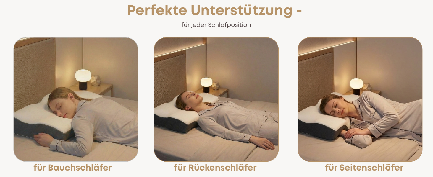 Ортопедична подушка для шиї Sei Design з Memory Foam - для спини та боку, Oeko-Tex®, Lyocell, охолоджуючий чохол