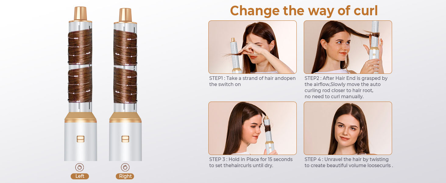 UMIGA Hairstyler 5-в-1: Фен-щітка, плойка, випрямляч для волосся (білий) - професійний набір для укладки