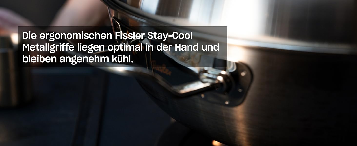 Набір каструль Fissler Original-Profi Collection з нержавіючої сталі, 5 предметів, з металевими кришками, для індукційних плит