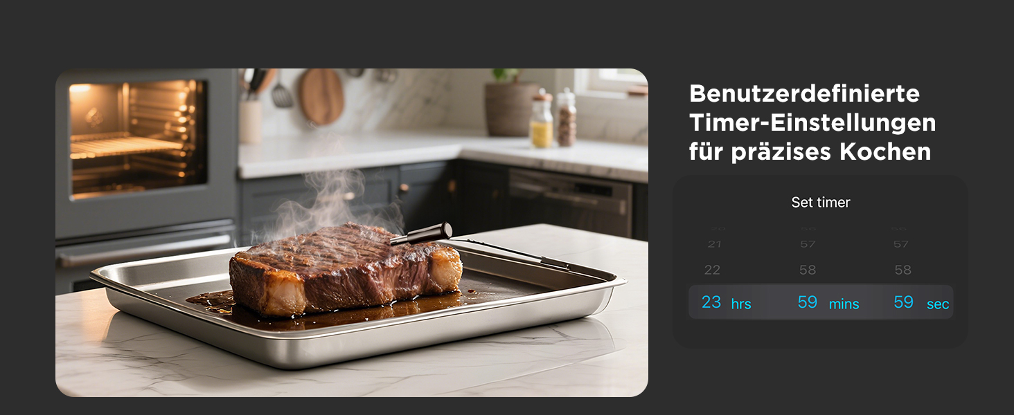 Бездротовий термометр для м'яса GoveeLife Bluetooth/Wi-Fi для гриля, духовки та BBQ, водонепроникний IP68, висока точність ±1.8℉