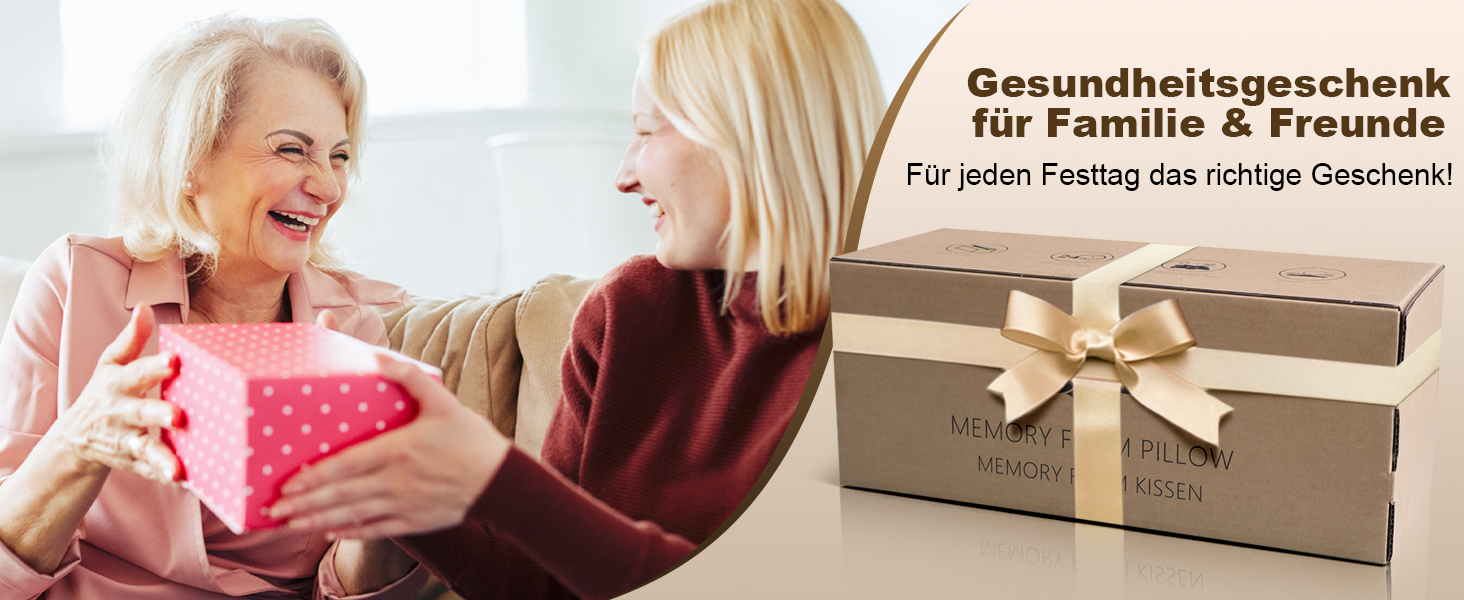 Ортопедична подушка для шиї з Memory Foam, сертифікат Oeko-Tex® | Підходить для сну на боці, спині та животі | Подушка для шиї для алергіків, сірого кольору (1 шт)