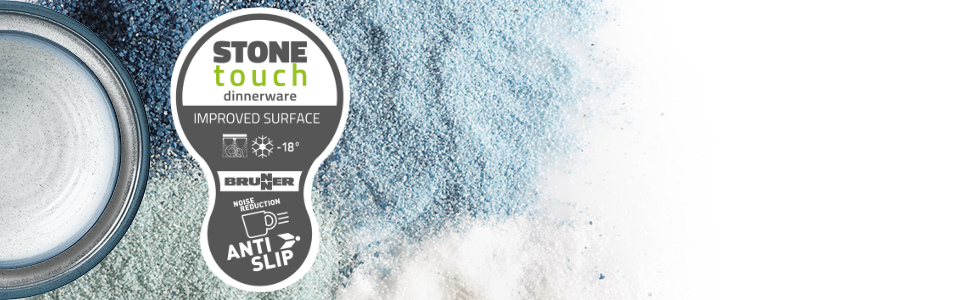 Набір посуду BRUNNER 0830155N.C5T, блакитний та сірий, 16 предметів