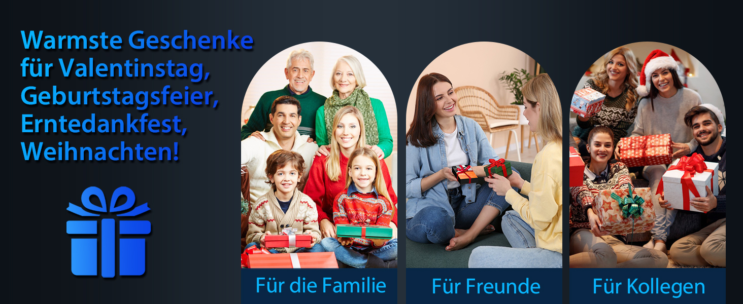 Електричні грілки для рук VTHW, 2 шт. - перезаряджаються, 20 годин тепла, 3 температурні режими, USB, для спорту та Raynaud's/артрит (чорний)