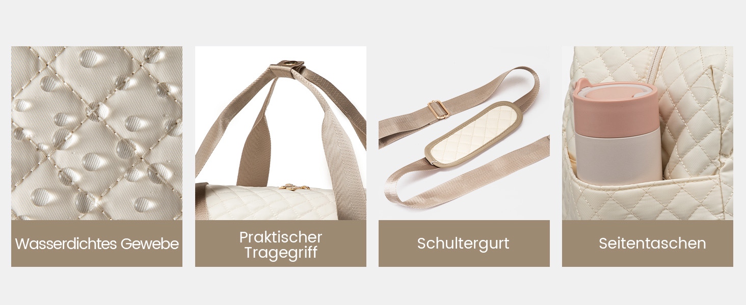 Спортивна сумка LOVEVOOK для жінок з відділенням для ноутбука, 40л, Gym Bag, Travel Duffle, для подорожей, фітнесу, клініки, лікарні (чорний+бежевий+коричневий, з відділенням для взуття)