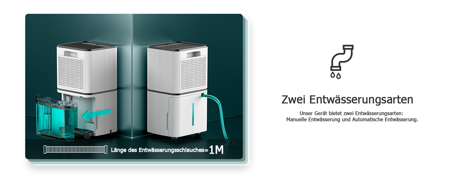 Електричний осушувач повітря 12л/24г з сенсорним керуванням, 3-кольоровим дисплеєм та таймером, для дому та швидкого сушіння білизни, ванної кімнати, підвалу, білий
