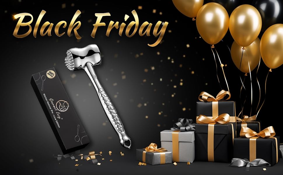 Ніж для відбивання м'яса з нержавіючої сталі | Оригінальний дизайн | Подвійний молоток для відбивання відбивних, котлет, стейків | М'ясний молоток з 5-річною гарантією | Серія подарунків Love Edition