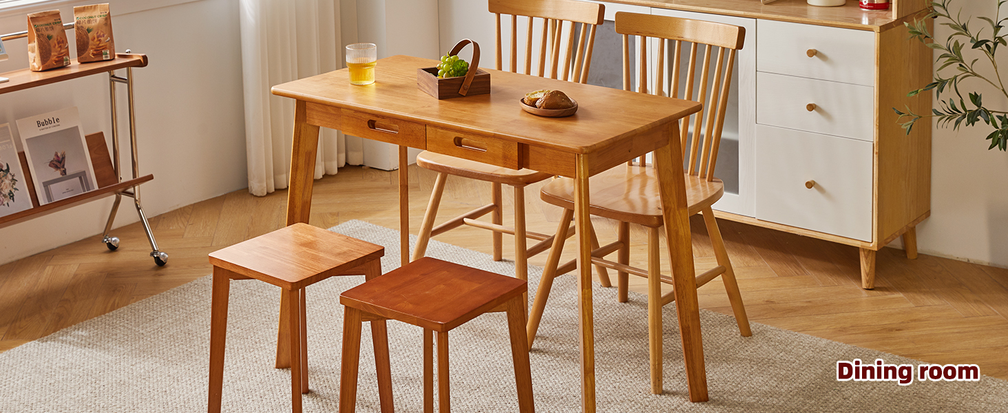 Дерев'яний письмовий стіл з шухлядою та вішалкою, 100 x 50 x 75 см, Колір вишневого дерева, YD-WD01N