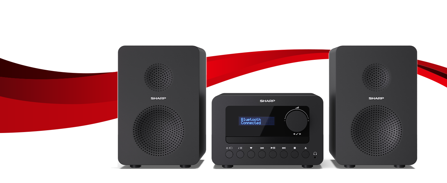 Компактна система SHARP XLB520D (40 Вт, DAB/FM, Bluetooth), чорна