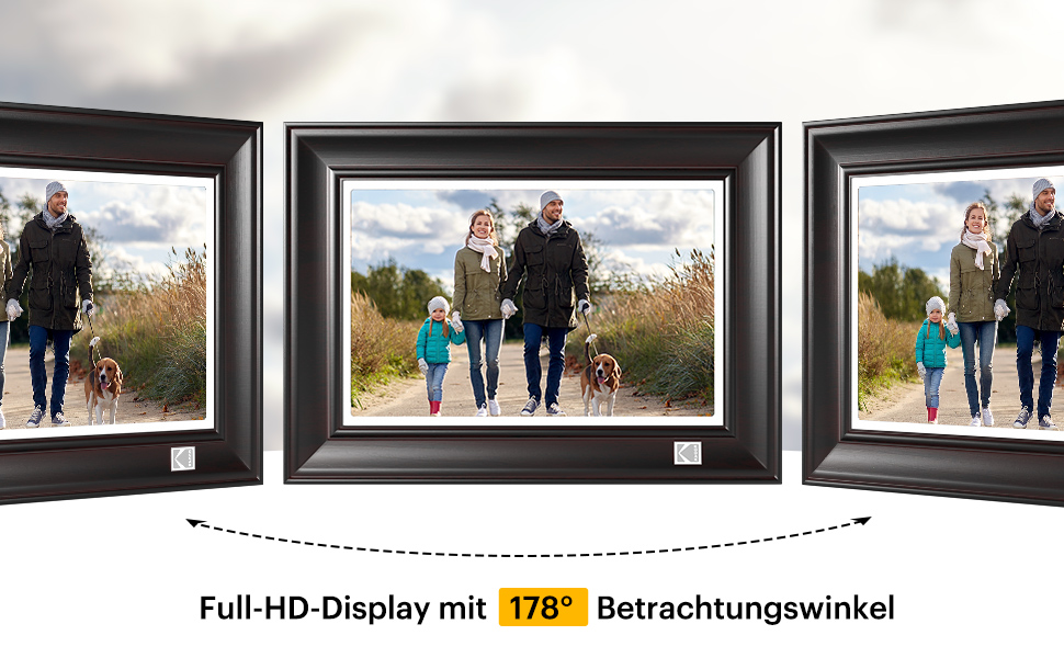 Цифровий фотоальбом Kodak 10 дюймів WiFi, 32GB, IPS HD сенсорний екран, авто-поворот, чорний