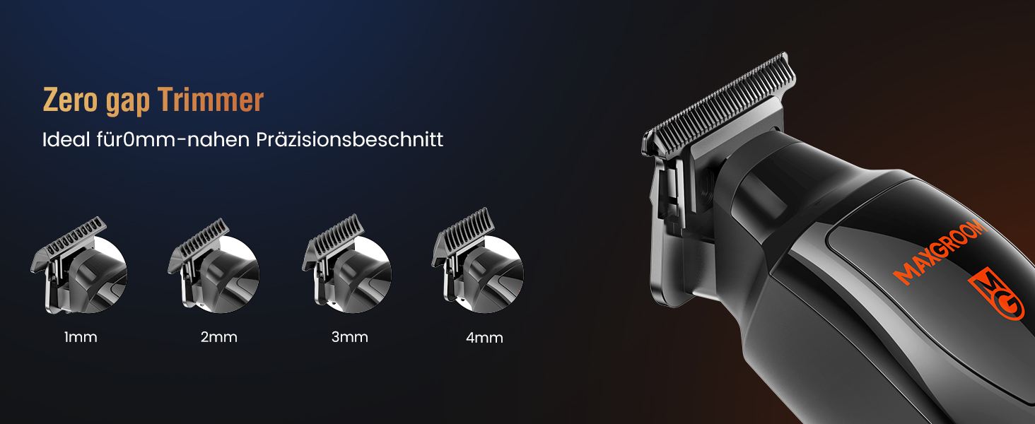 Машинка для стрижки волосся MAXGROOM Profi Set 9000 об/хв з керамічними лезами, чорна. Акумуляторна, з LED-дисплеєм, для стрижки та моделювання