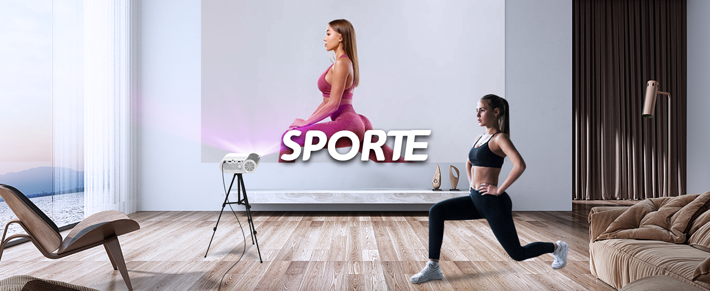 Міні проєктор Beamer Bluetooth WiFi 1080P: Підтримка iPhone/Android, HDMI, USB, Fire Stick, PS5. Компактний проєктор для телефону, фільмів, дому та відпочинку на природі