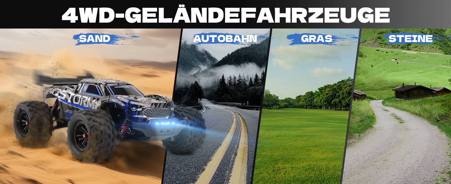 Радіокерований позашляховик 1:18 High-Speed 40 км/год RC Авто 2.4GHz 4WD для дітей та дорослих, з двома акумуляторами, фіолетовий