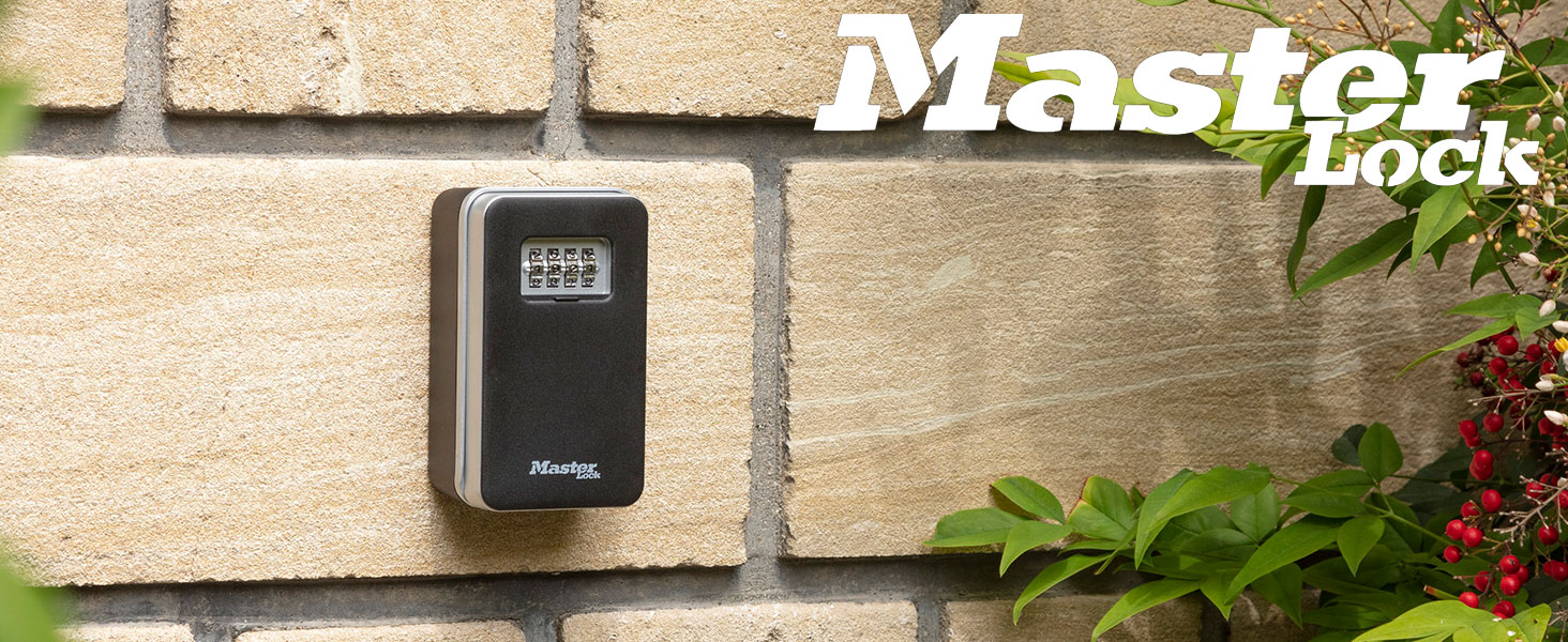 Ключниця Master Lock з кодовим замком для настінного монтажу, середнього розміру, вологозахищена для зовнішнього використання (комплект з кріпленням)