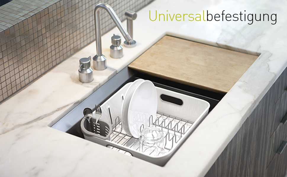 Сушарка для посуду Simplehuman KT1104 компактна, біла, пластик, гарантія 5 років