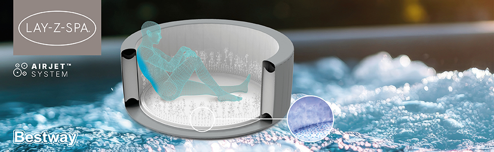 Надувний спа-басейн з гідромасажем Bestway LAY-Z-SPA XXL Mauritius AirJet з Wi-Fi, овальний, 270 x 180 x 71 см