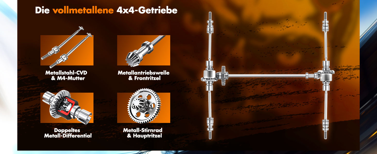 Радіокерований автомобіль 1/14 Brushless 70 км/год, 4WD, амортизатори, 2x LiPo акумулятори, фіолетовий - для дорослих