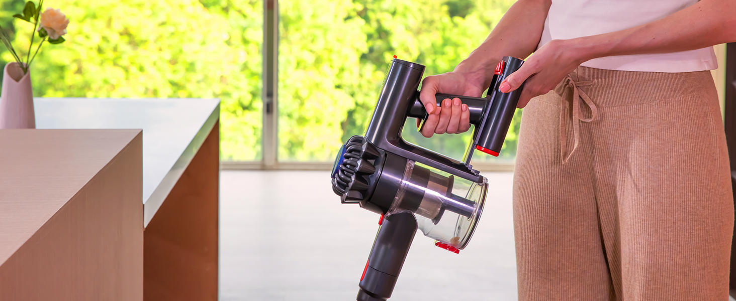 Бездротовий акумуляторний пилосос V15: 50 хвилин роботи, 40KPA, 450W, LED, для видалення шерсті тварин, темно-синій