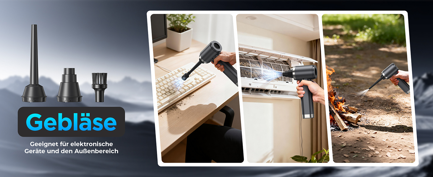 Акумуляторний ручний пилосос 4в1 Vac104, бездротовий автомобільний міні-пилосос 25000Па, безщітковий мотор 150000 об/хв, 6000mAh, для авто, дому та офісу