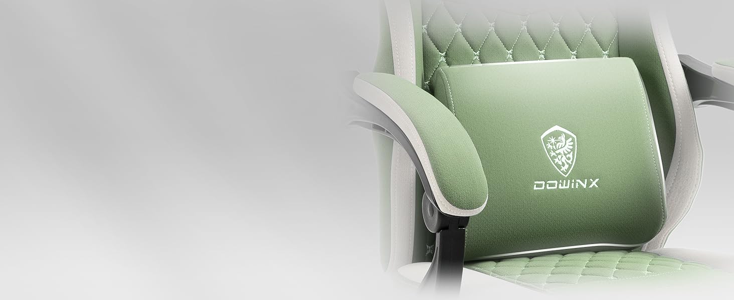 Ігровий крісло Dowinx з гелевою подушкою та кишеньковим пружинним матрацом, ергономічний офісний стіл з підставкою для ніг, масажний ігровий крісло Gamer Chair для дорослих, висувна підставка для ніг (зелений, висувна підставка для ніг)