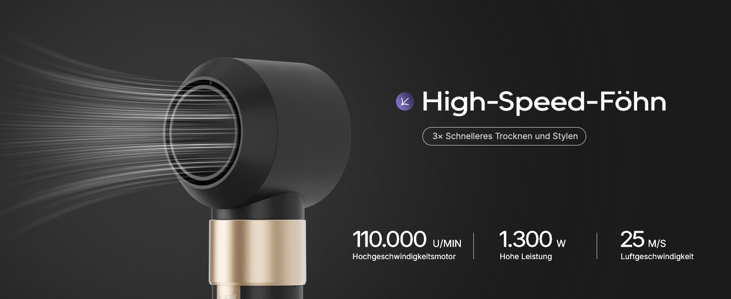 Стайлер для волосся 6 в 1 7MAGIC Airstyler: іонний фен та автоматичний плойка-локони (Obsidian)
