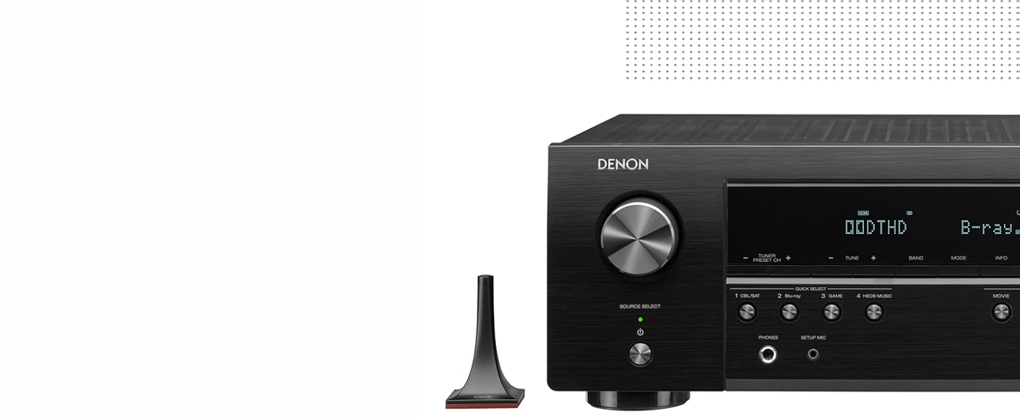 Канальний AV-ресивер Denon AVR-S650H, Alexa, 5 HDMI, Bluetooth, Wi-Fi, Dolby TrueHD, AirPlay 2, HEOS, 5.2-