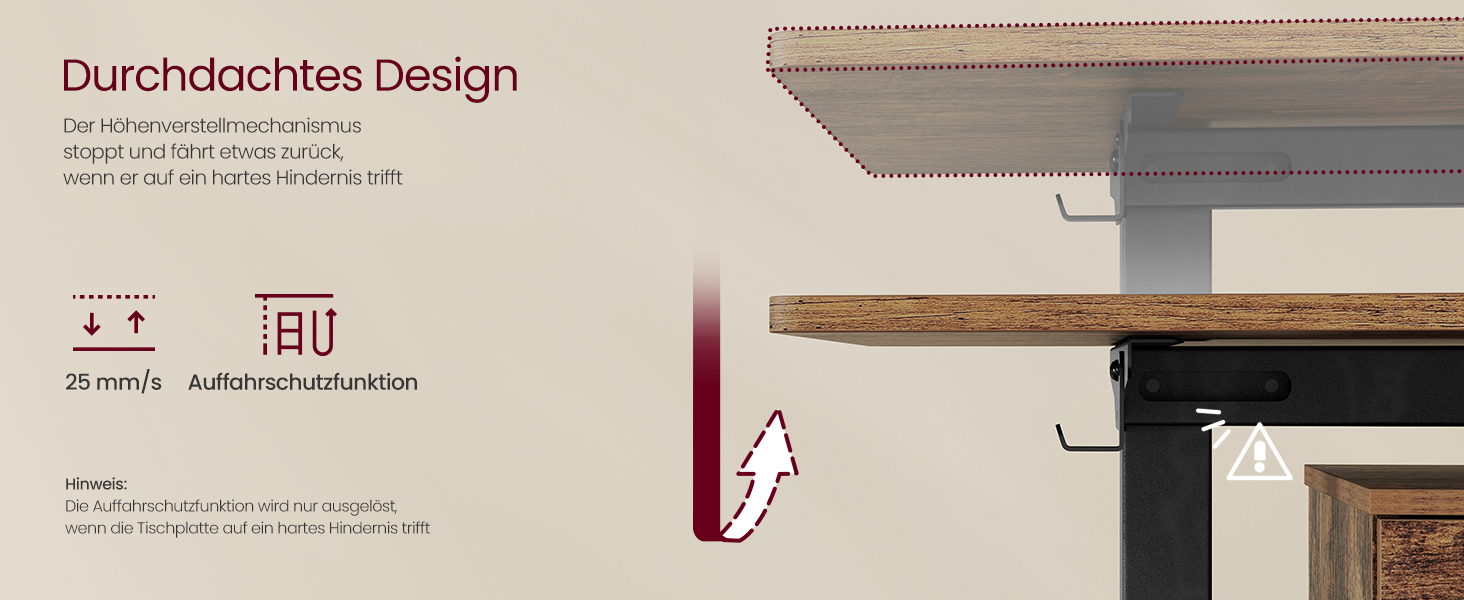 Електричний регульований стіл VASAGLE, сталеве каркас, без стільниці, з 2 гачками, пам'ять 3 положень, чорний (LSD021B01V2)