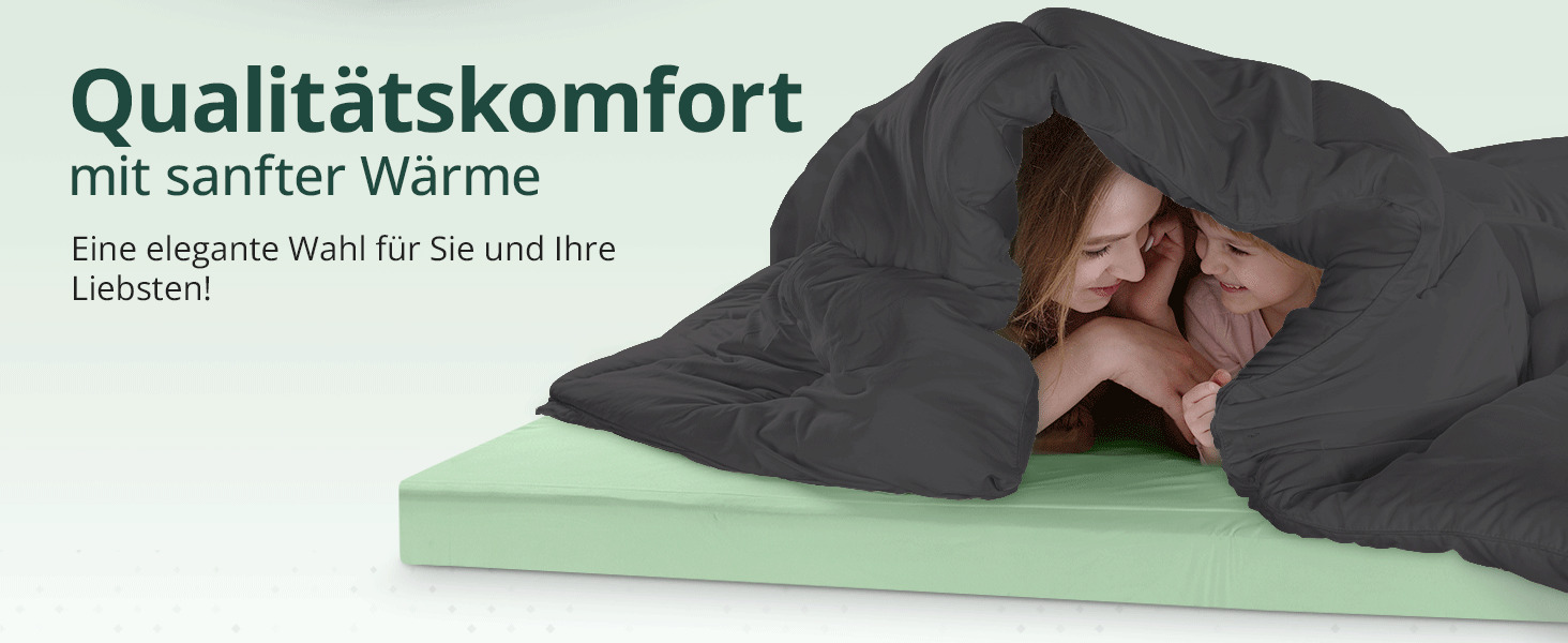 Ковдра Utopia Bedding для цілорічного використання, 370 GSM, дихаюча, стеганий, супер м'яка (білий) 180 x 200 см, сірий