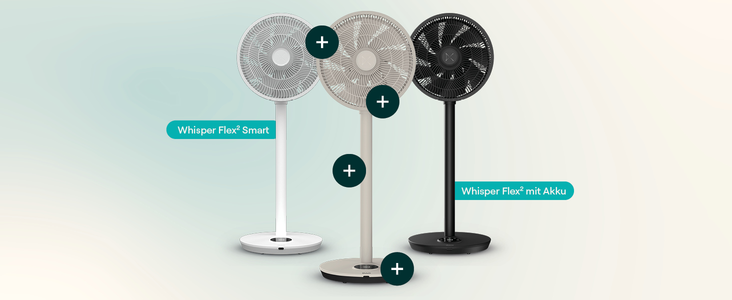 Duux Whisper Flex 2 Smart Вентилятор - Тихий (13 дБ), Нічний режим, Таймер, Регульована висота (54-92 см), Енергоефективний, Керування через App та Пульт - Чорний