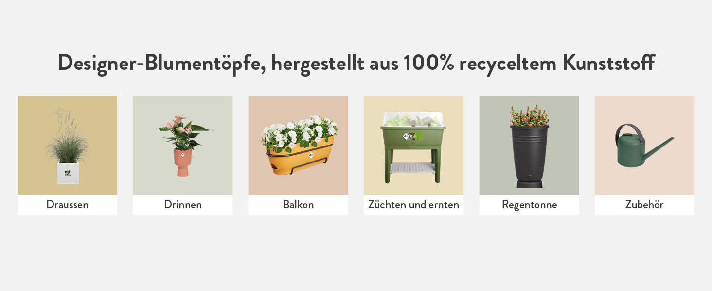 Горщик Elho Sereh Rund 40 - для дому та саду, 100% перероблений пластик, Ø 39 x H 33.3 см, Бежевий