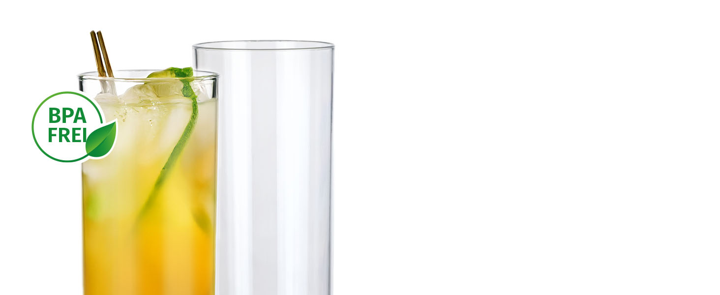 Бокали для білого вина Moritz Milano 460 мл, 2 шт. з полікарбонату, неб'ються, прозорі