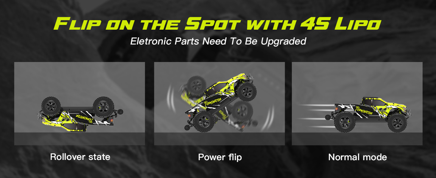 AMORIL 1/10 RTR Brushless RC Автомобіль 50+ км/год для Дорослих, Електричний Позашляховий Монстр-трак 4WD, Водонепроникний, 3S Lipo, Зелений