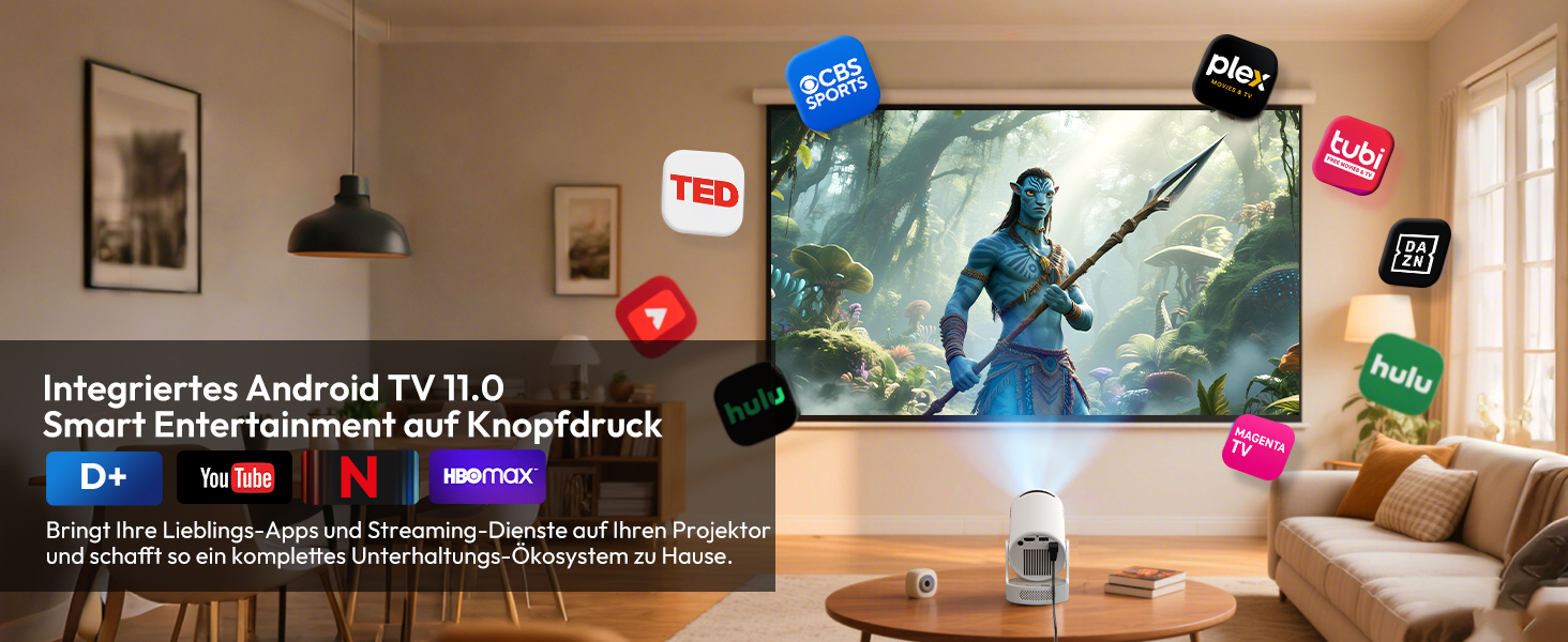 Портативний проєктор Xgody Gimbal 3: 720P HD, 4K/1080P, 12000 Люмен, Android 11.0, WiFi 6, Bluetooth, Auto Keystone, для домашнього кінотеатру