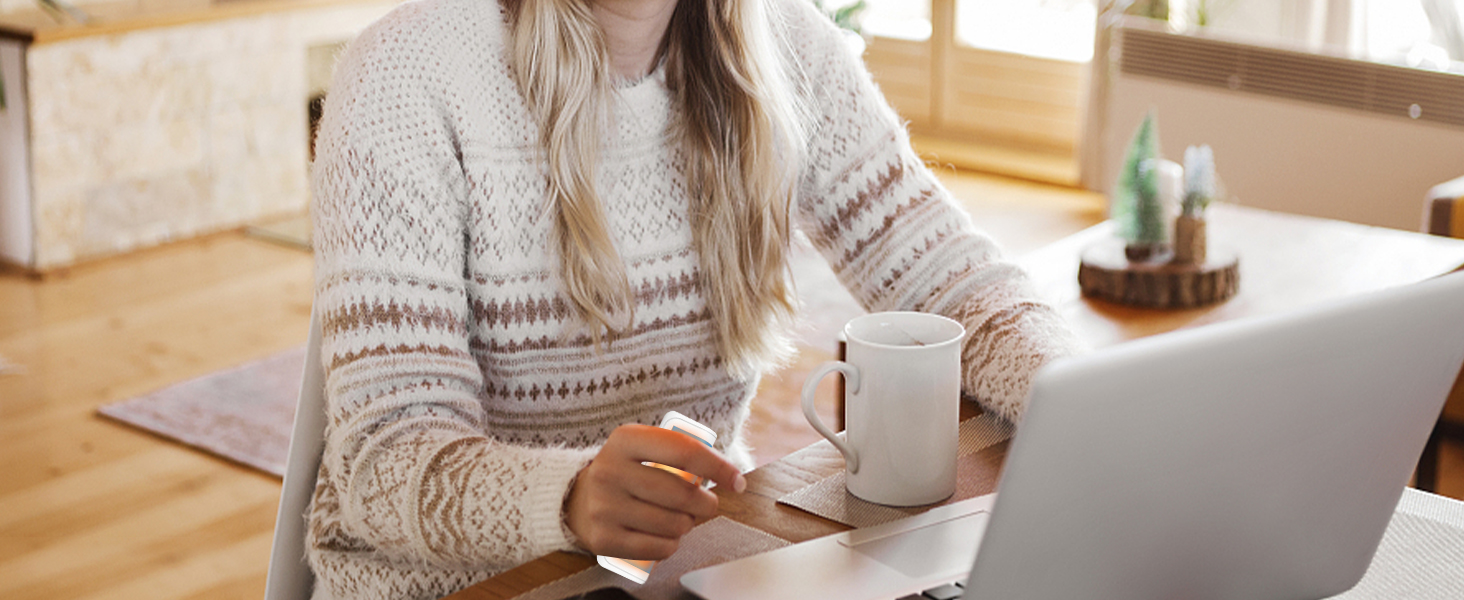 Електричні грілки для рук 2 шт. - USB перезаряджувані, 3 режими нагріву, для дітей та жінок (блакитні)