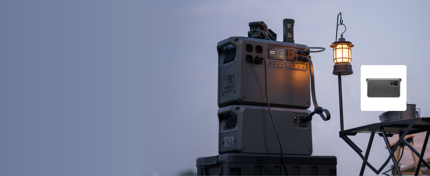 Портативна електростанція DJI Power 2000: 2048 Wh, 3000 W, LiFePO4, сонячний генератор, для дому, кемпінгу та надзвичайних ситуацій