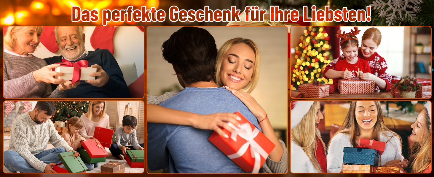 Електричний гріє для рук з ліхтариком, 2 шт., 5000mAh, магнітний, 5 температурних режимів, портативний, для жінок, зимовий подарунок, для зимових видів спорту, indoor/outdoor, чорний та помаранчевий