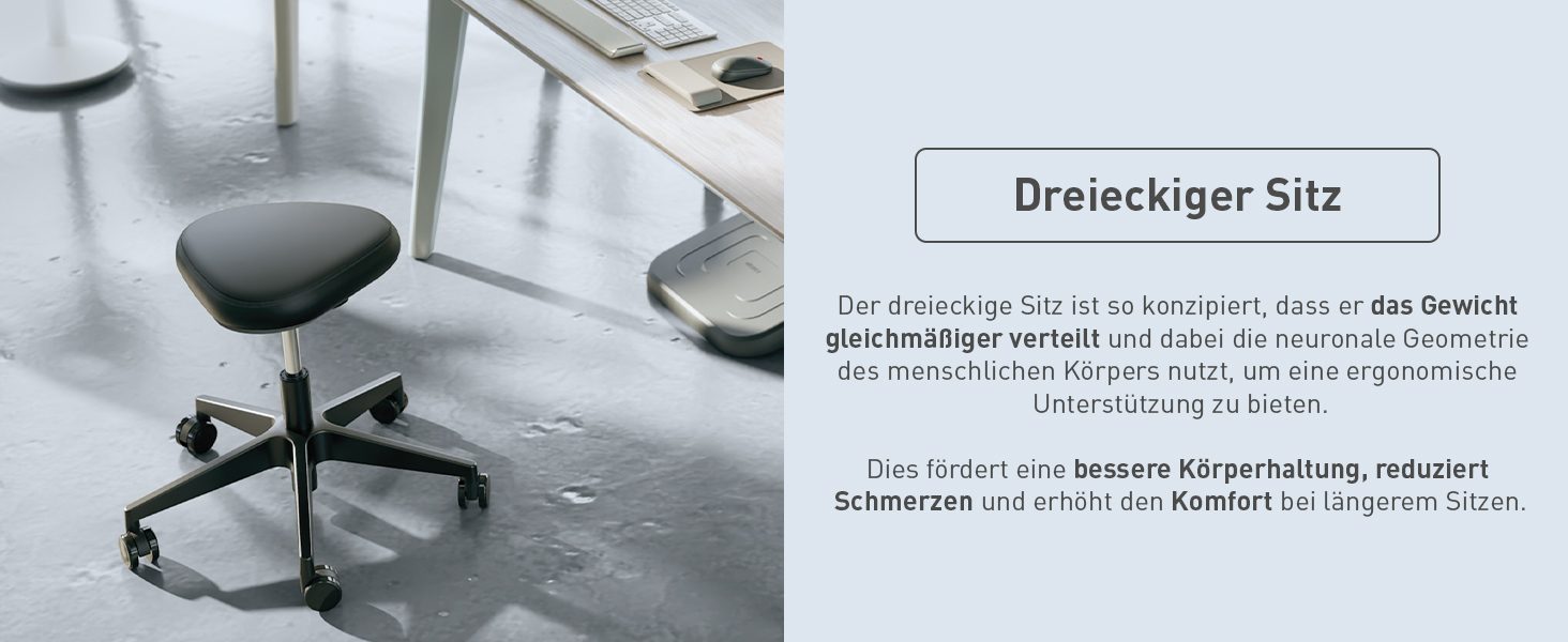 Офісний стілець Leitz Ergo Active з піною подвійної щільності, регульована висота 57-82 см, оббивка з переробленого матеріалу (110 кг), чорний, з колесами