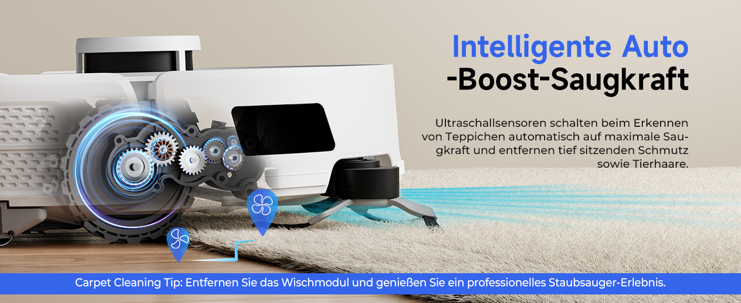 Робот-пилосос Redkey R11 з функцією миття, 20000Pa, док-станція 4L, захист від намотування волосся, LiDAR навігація, керування через додаток, для килимів та шерсті тварин