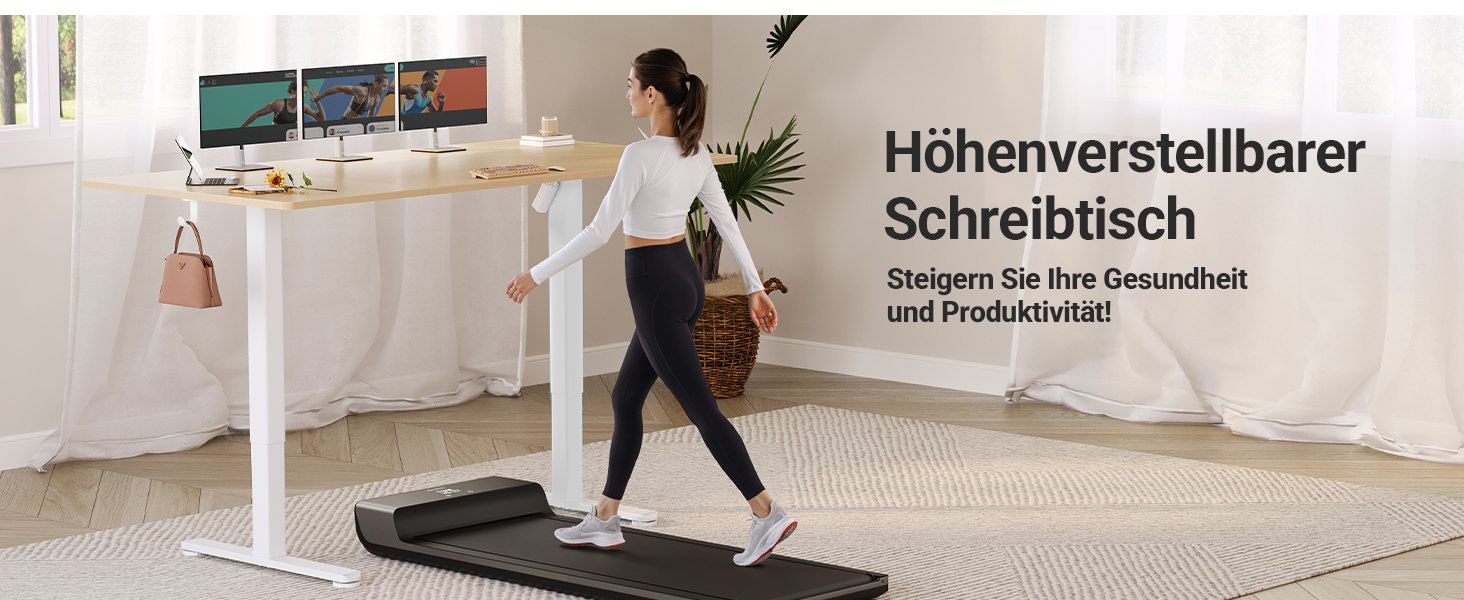 Регульований стіл Claiks 120x60 см: електричний, з пам'яттю, з гачками | Стіл для стоячи/сидячи