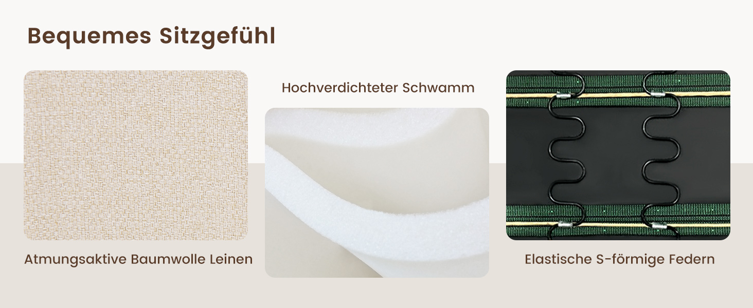 Крісло-гойдалка COSTWAY з пуфом, до 150 кг, бежеве - розслабляюче крісло для вітальні та спальні з дерев'яним каркасом