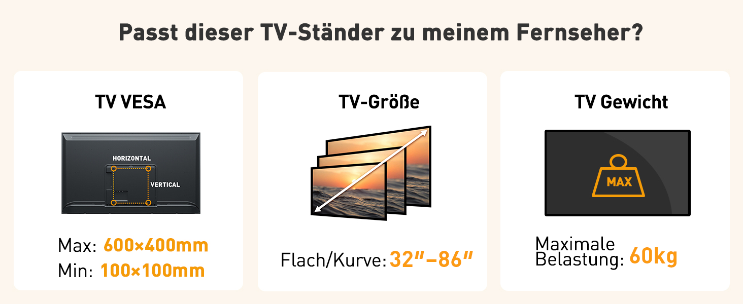 Підставка для телевізора Perlegear з кріпленням для 32-86