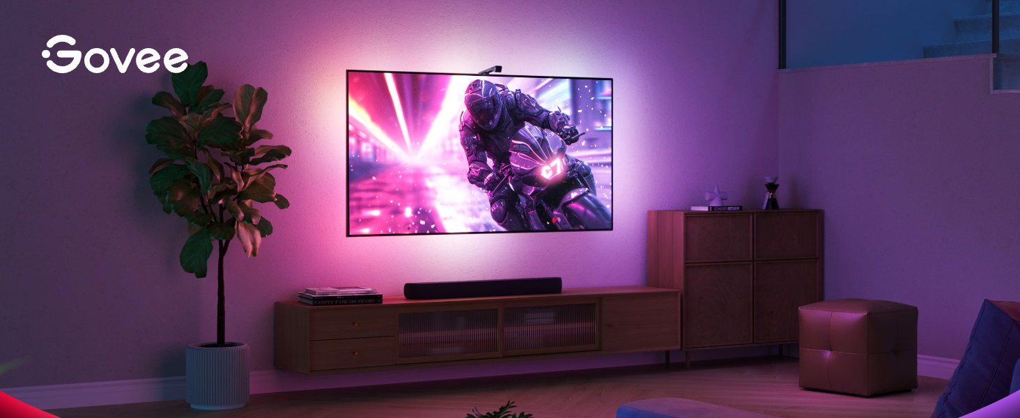 Розумна LED-підсвітка для телевізора Govee TV Backlight 3 Lite з Fish-Eye корекцією, для ТВ 55-65 дюймів