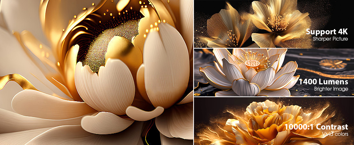 Портативний відеопроектор Mini Beamer 1920x1080P з підтримкою Android TV, WiFi 6, BT5.2, HDMI, USB, PS5, Laptop та мишкою