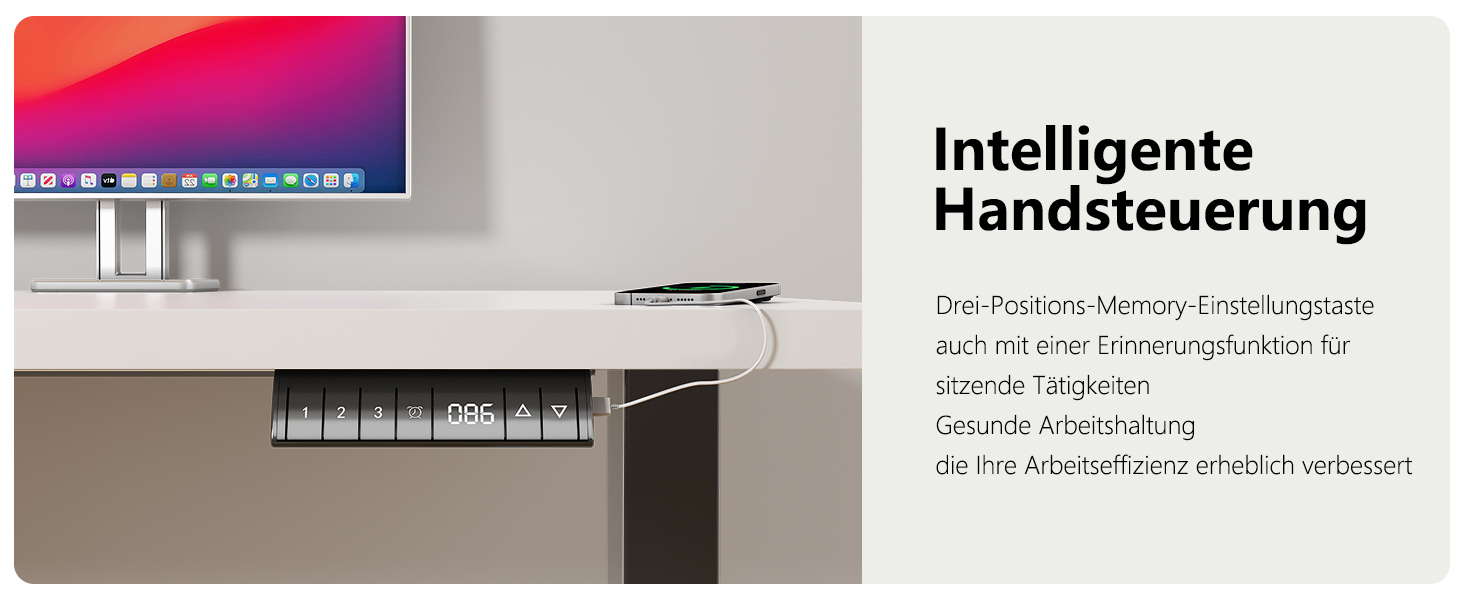 Регульований стіл Flamaker: електричний, з пам'яттю, для офісу, 180x80 см, коричневий