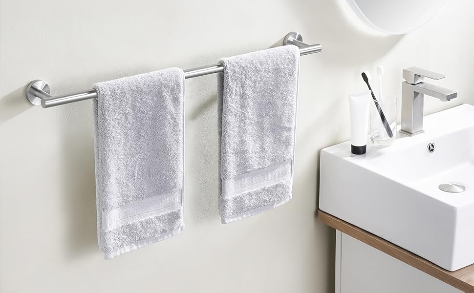 Тримач для рушників KES, стійка для рушників, нержавіюча сталь SUS304, настінний, 70 см, щітка, A2000S70B-2