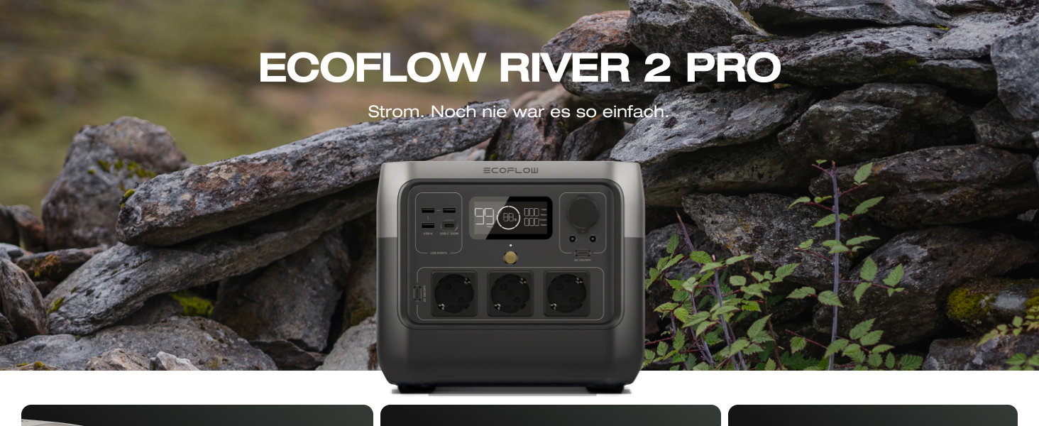 EcoFlow RIVER 2 MAX: портативна електростанція 512Wh з кабелем XT60, LiFePO4, 1000W, для кемпінгу, невідкладного живлення та дому